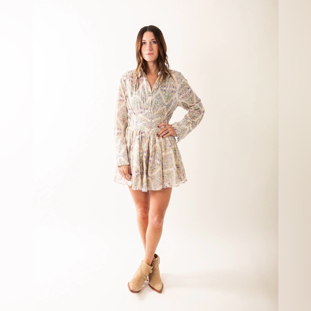 Olivaceous Lilac Floral Dress
